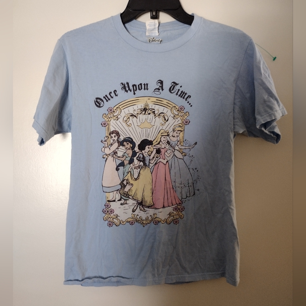 Disney Princess T-shirt light blue 100% cotton size Small - Picture 6 of 7